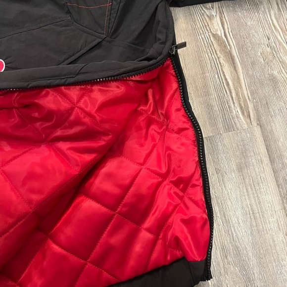 Starter Jacket Pullover Coat Black Red Size XL 019MN006 MSRP 225.00 - Picture 3 of 6